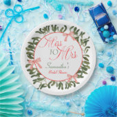 ミス・トゥ・ミセス・コケッティー・ミスルトゥー ブライダルシャワー ペーパープレート (パーティー)