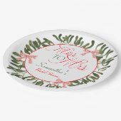 ミス・トゥ・ミセス・コケッティー・ミスルトゥー ブライダルシャワー ペーパープレート (アングル)