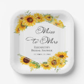 ミス・トゥ・ミセス | サンキュー・フォール・ブライダルシャワー ペーパープレート (正面)