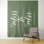 ミス・トゥ・ミセス バナー レトロ モダン ブライズゲート タペストリー (インサイチュ)