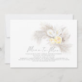 ミス トゥ ミセス パンパス グラス フローラル ブライズ シャワー 招待状 (正面)