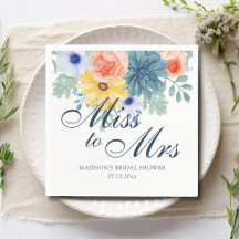 ミス・トゥ・ミセス フローラル サキュレント マカロン ブライダル シャワー