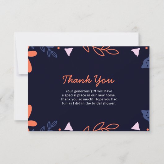 ミス・トゥ・ミセス ブライダルシャワー サンキューカード (正面)