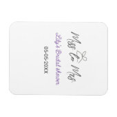 ミス・トゥ・ミセス ブライダルシャワー  名前 日付 年 ボウを追加 マグネット (横)