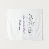 ミス・トゥ・ミセス ブライダルシャワー 追加 名前 日付 年 ボウ タペストリー (正面(横))