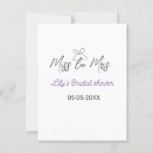 ミス・トゥ・ミセス ブライダルシャワー 追加 名前 日付 年 ボウ
