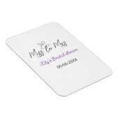 ミス・トゥ・ミセス ブライダルシャワー 追加 名前 日付 年 ボウ マグネット (右側)