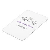 ミス・トゥ・ミセス ブライダルシャワー 追加 名前 日付 年 ボウ マグネット (左側)