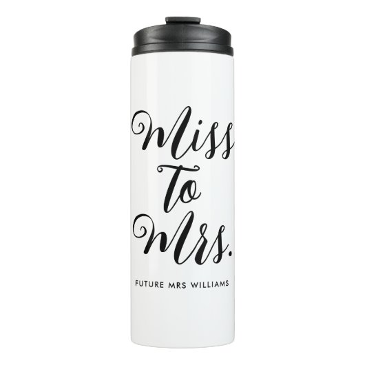 ミス・トゥ・ミセス モダン ブライダル シャワー タンブラー (正面)
