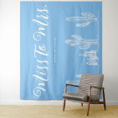 ミス・トゥ・ミセス モダン ボーホー カクタス ブルー ブライズメイド タペストリー (インサイチュ)