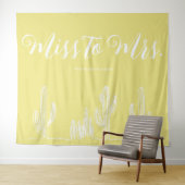 ミス・トゥ・ミセス モダン ボーホー サボテン シトラス ブライズメイド タペストリー (インサイチュ(横))