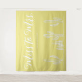 ミス・トゥ・ミセス モダン ボーホー サボテン シトラス ブライズメイド タペストリー (正面)