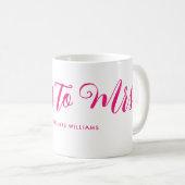 ミス・トゥ・ミセス モダン ボーホ スクリプト ブライズメイド コーヒーマグカップ (正面右)