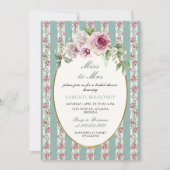 ミス・トゥ・ミセス ロマンティック ガーデン パーティー ブライダル シャワー 招待状 (正面)