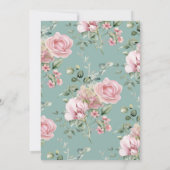 ミス・トゥ・ミセス ロマンティック ガーデン パーティー ブライダル シャワー 招待状 (裏面)