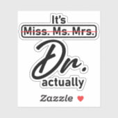 ミス・ミセス・ドクターのユーモア シール (シート)