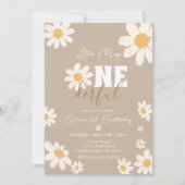 ミス・ワンダーフル・デイジーの花が誕生日を祝う 招待状 (正面)