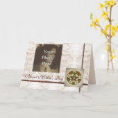 ミズキの星形五角形の異教のな魔法使いのウィッカ信者の母の日 カード (黄色い花)