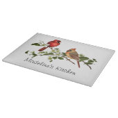 ミズキの枝の男女の（鳥）ショウジョウコウカンチョウ カッティングボード (角)