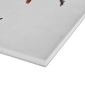 ミズキの枝の男女の（鳥）ショウジョウコウカンチョウ カッティングボード (角)