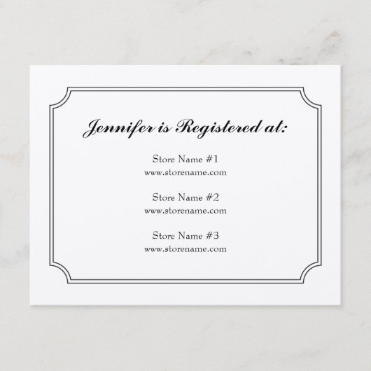 ミズキの格子縞の登録カード エンクロージャーカード (正面)