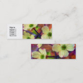 ミズキの花のプロフィールカード スキニー名刺 (正面/裏面)