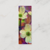 ミズキの花のプロフィールカード スキニー名刺 (裏面)