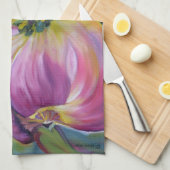 ミズキの花の皿タオル キッチンタオル (四つ折り)