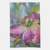 ミズキの花の皿タオル キッチンタオル (縦)