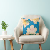 ミズキの花の色のWoodblockのプリント クッション (椅子)