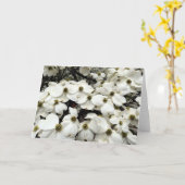 ミズキの花の花の挨拶状 カード (黄色い花)