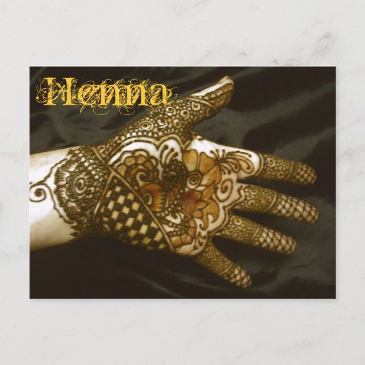 ミズキのHenna手 ポストカード (正面)
