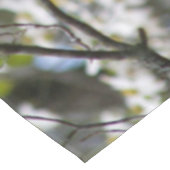 ミズキ木の白い花の花 テーブルクロス (アングル)