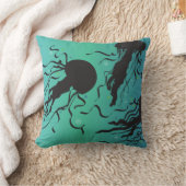 ミズクラゲ青カッコいい装飾用クッション クッション (ブランケット)
