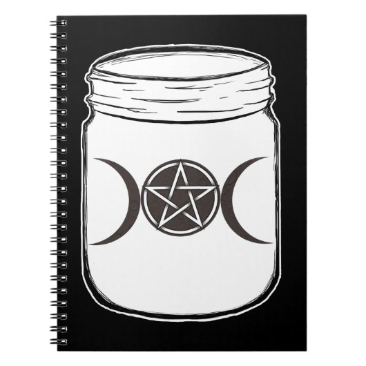 ミズティカル魔法ムーンズトリプル女神メイソンジャー ノートブック (正面)