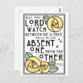 ミズパ |アールヌーボーイエローローズ ポストカード (正面/裏面)