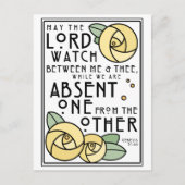 ミズパ |アールヌーボーイエローローズ ポストカード (正面)