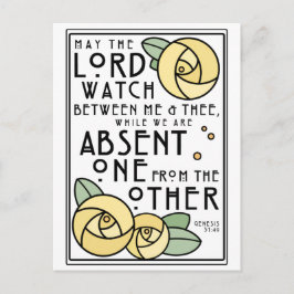 ミズパ |アールヌーボーイエローローズ ポストカード