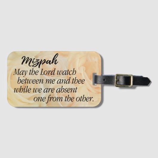 ミズパ |黄色のバラ ラゲッジタグ (正面横)