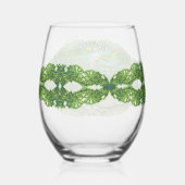 ミズマロヤ川にクレーン0335 ステムなしワイングラス (裏面)