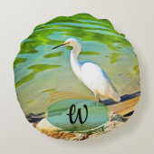 ミズマロヤ川にクレーン0335 ラウンドクッション (裏面)