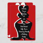 ミズモデスティドラッグクイーン誕生日招待状 招待状 (正面/裏面)