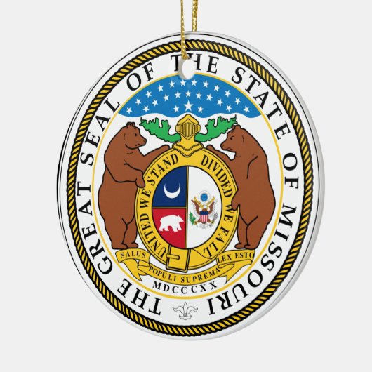 ミズーリのクリスマスオーナメント セラミックオーナメント (左)