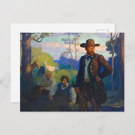 ミズーリのジェームス・ブラザーズby N. C. Wyeth シーズンポストカード (正面/裏面)