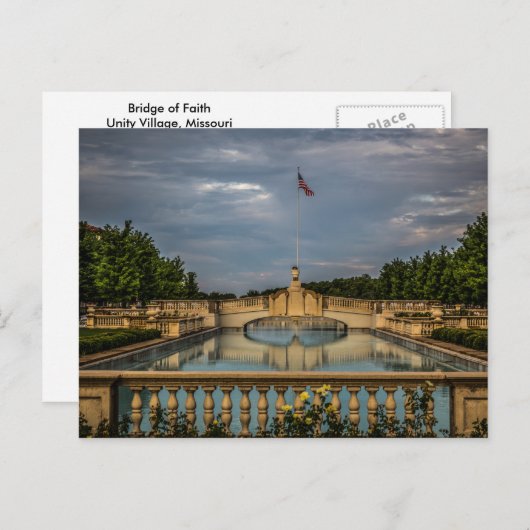 ミズーリのユニティ・ビレッジでの信仰の橋 ポストカード (正面/裏面)