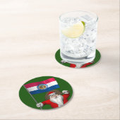 ミズーリの兆候を持つサンタクロース ラウンドペーパーコースター (インサイチュ)