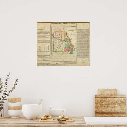 ミズーリの地図 ポスター (キッチン)