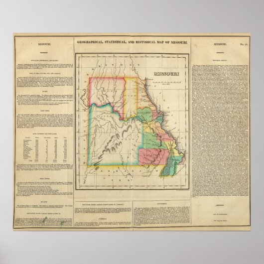 ミズーリの地図 ポスター (正面)