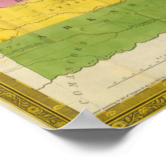 ミズーリの地図 ポスター (角)