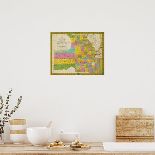 ミズーリの地図 ポスター (キッチン)